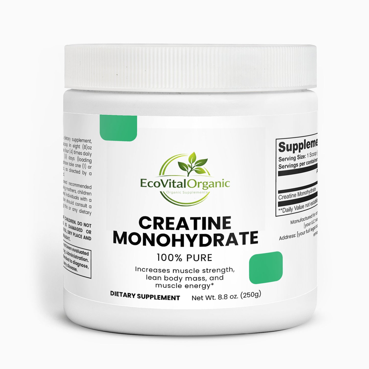 🌿EcoVitalOrganic Creatine Monohydrate