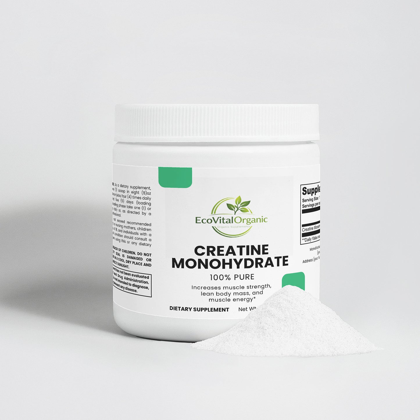 🌿EcoVitalOrganic Creatine Monohydrate