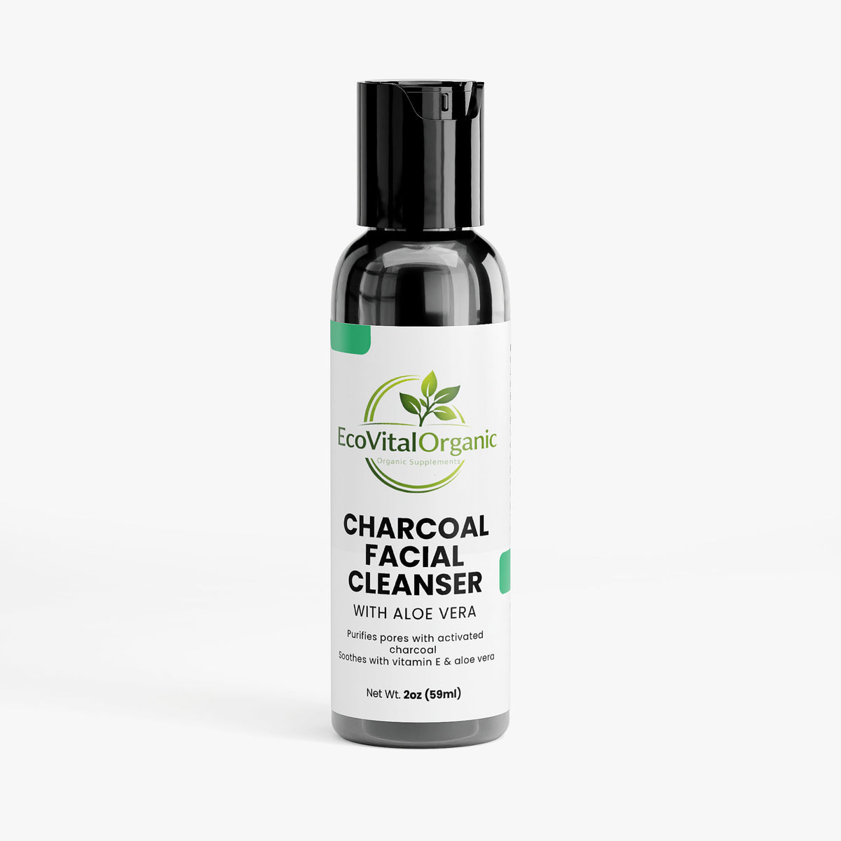 🌿EcoVitalOrganic Charcoal Facial Cleanser