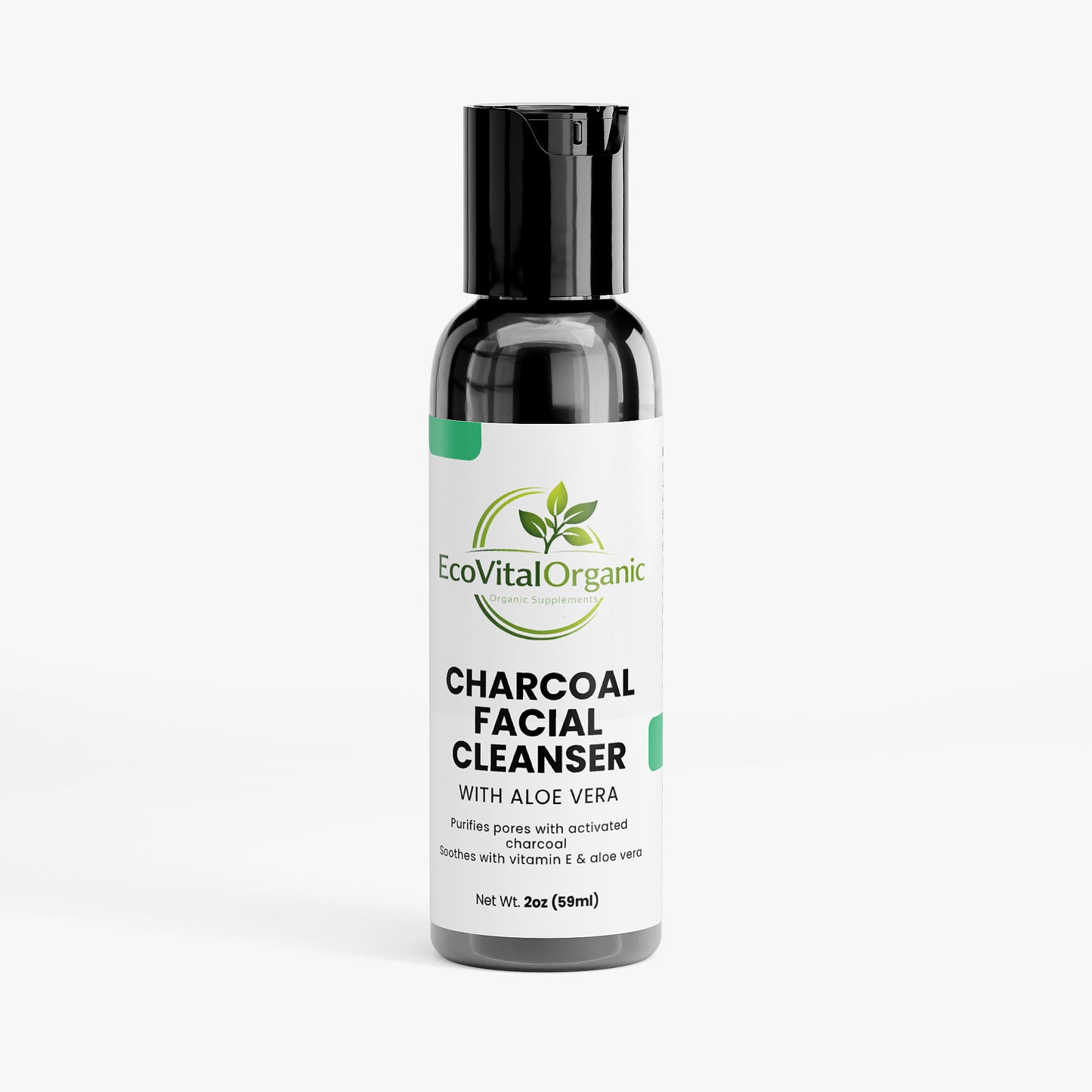 🌿EcoVitalOrganic Charcoal Facial Cleanser