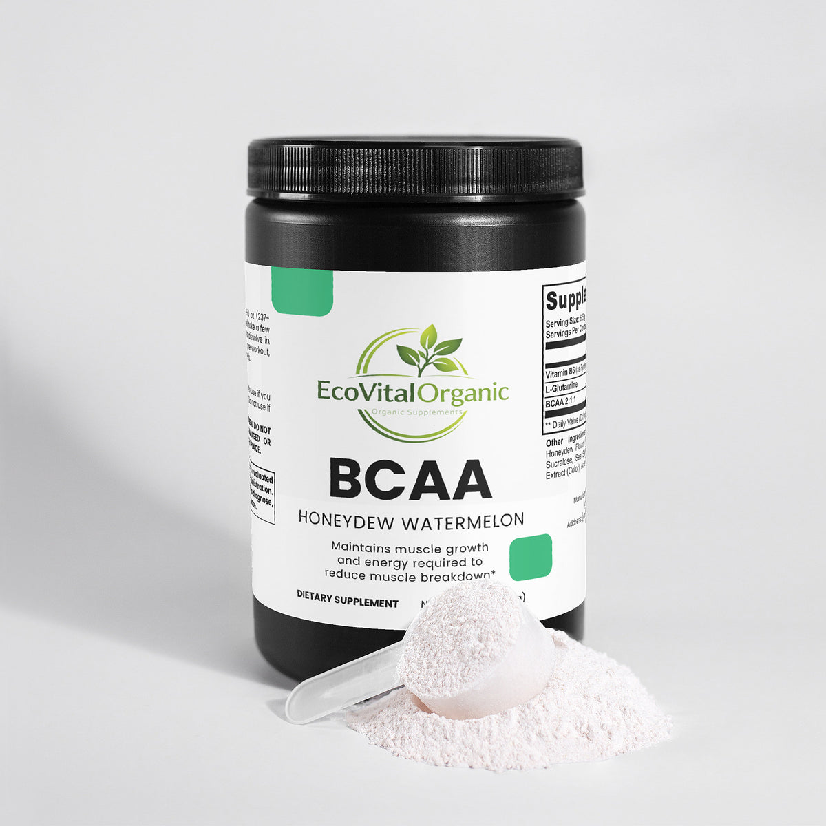 🌿EcoVitalOrganic BCAA Post Workout Powder (Honeydew/Watermelon)
