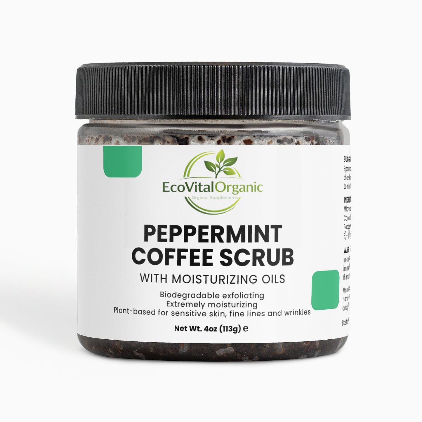 🌿EcoVitalOrganic Peppermint Coffee Scrub