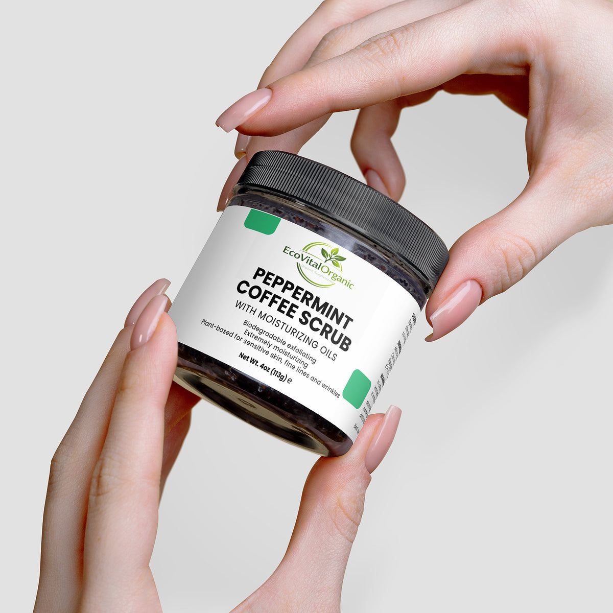 🌿EcoVitalOrganic Peppermint Coffee Scrub