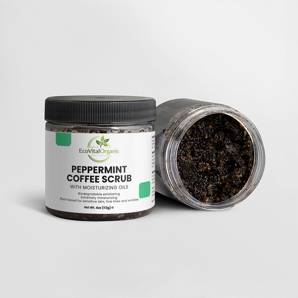 🌿EcoVitalOrganic Peppermint Coffee Scrub