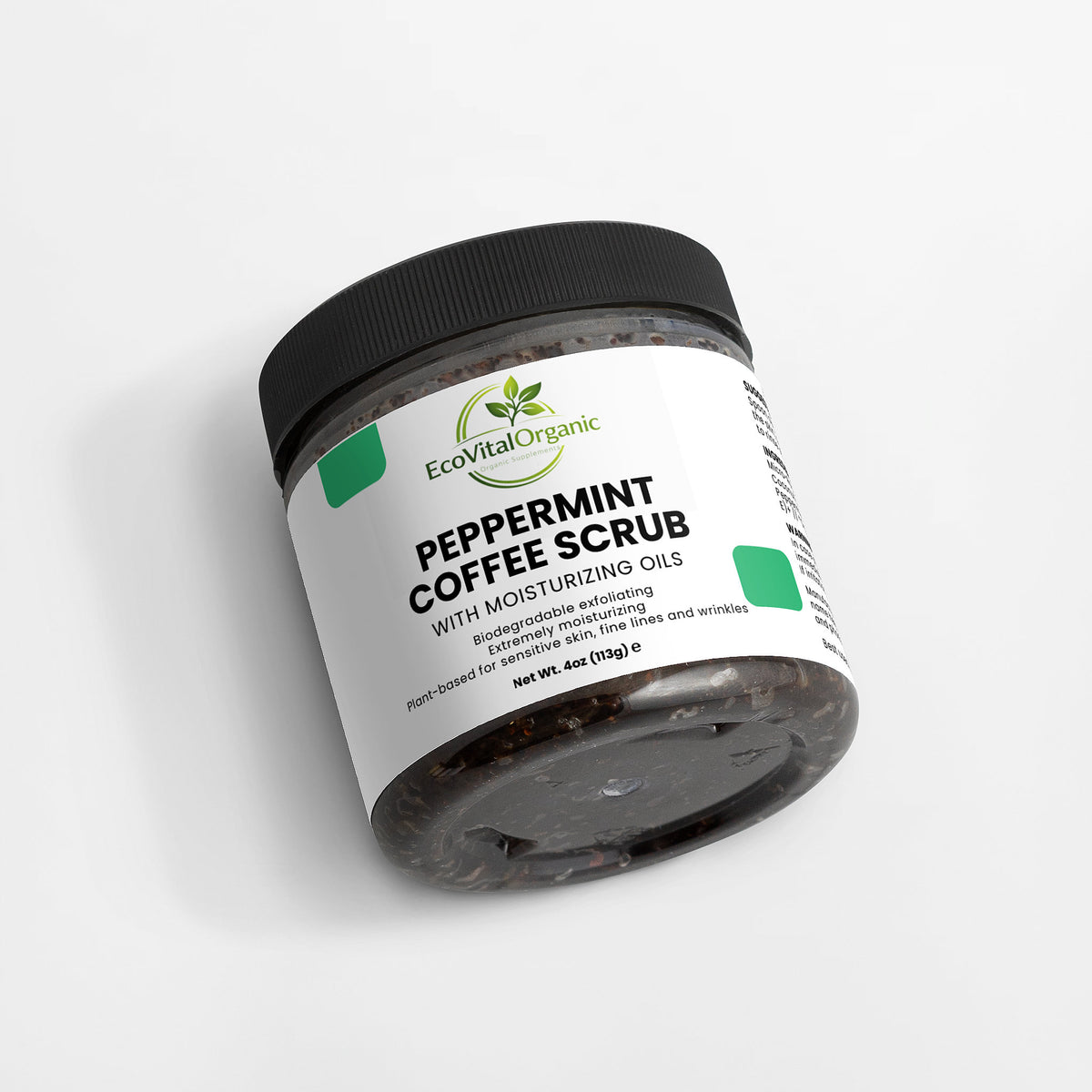 🌿EcoVitalOrganic Peppermint Coffee Scrub