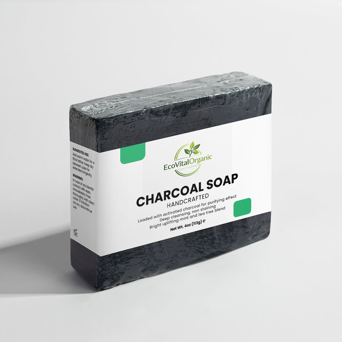 🌿EcoVitalOrganic Charcoal Soap