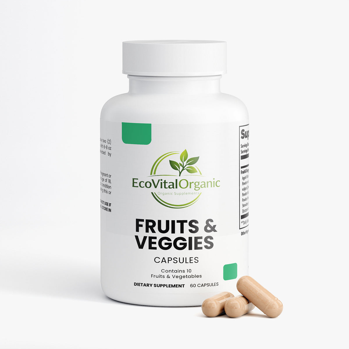 🌿EcoVitalOrganic Fruits & Veggies Capsules