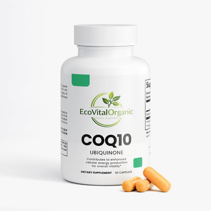 🌿EcoVitalOrganic CoQ10 Ubiquinone Capsules