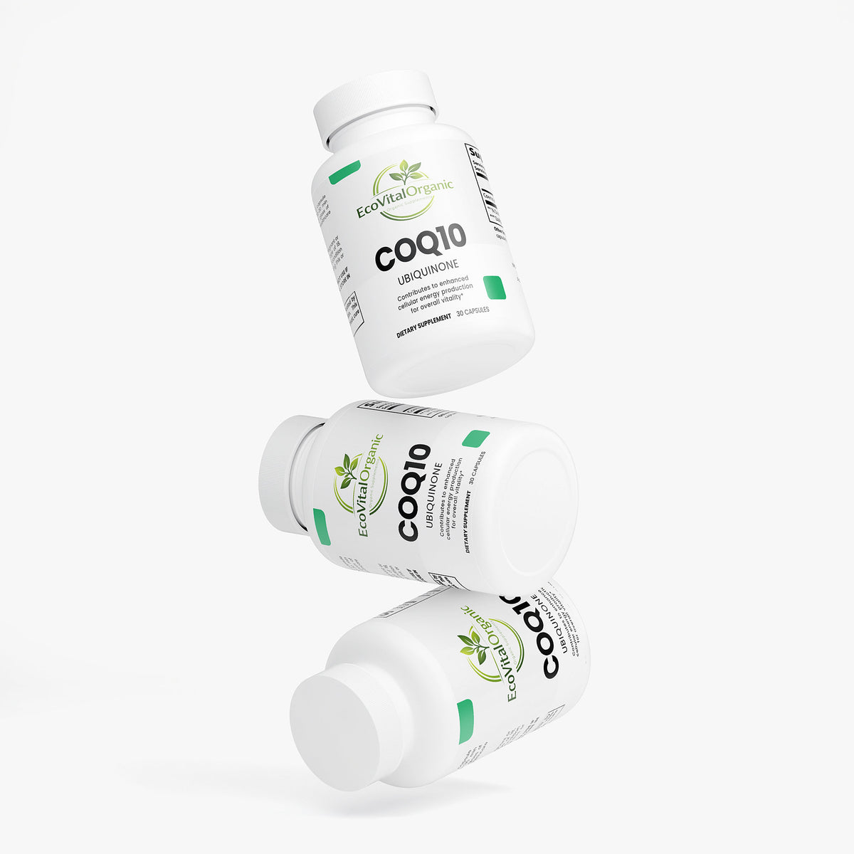 🌿EcoVitalOrganic CoQ10 Ubiquinone Capsules