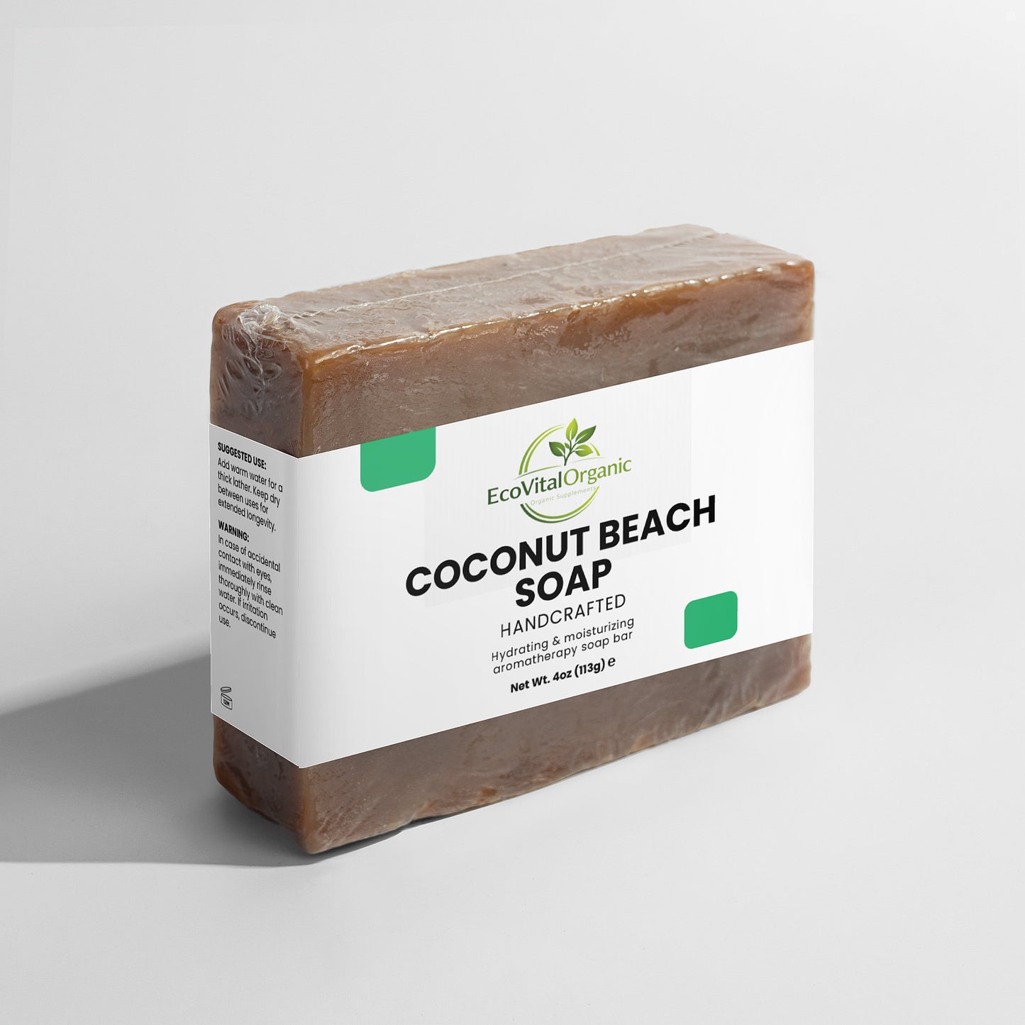 🌿EcoVitalOrganic Coconut Beach Soap