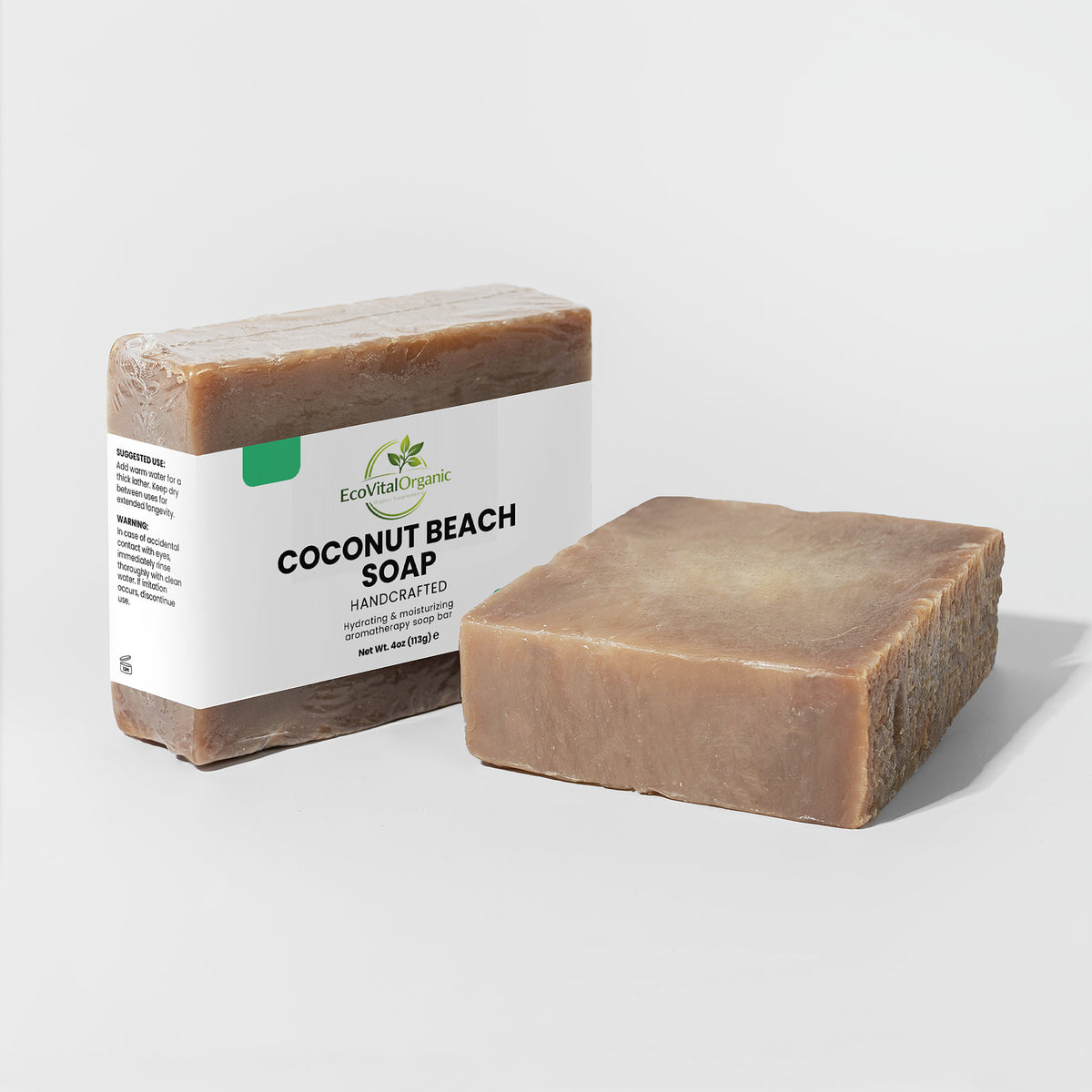 🌿EcoVitalOrganic Coconut Beach Soap