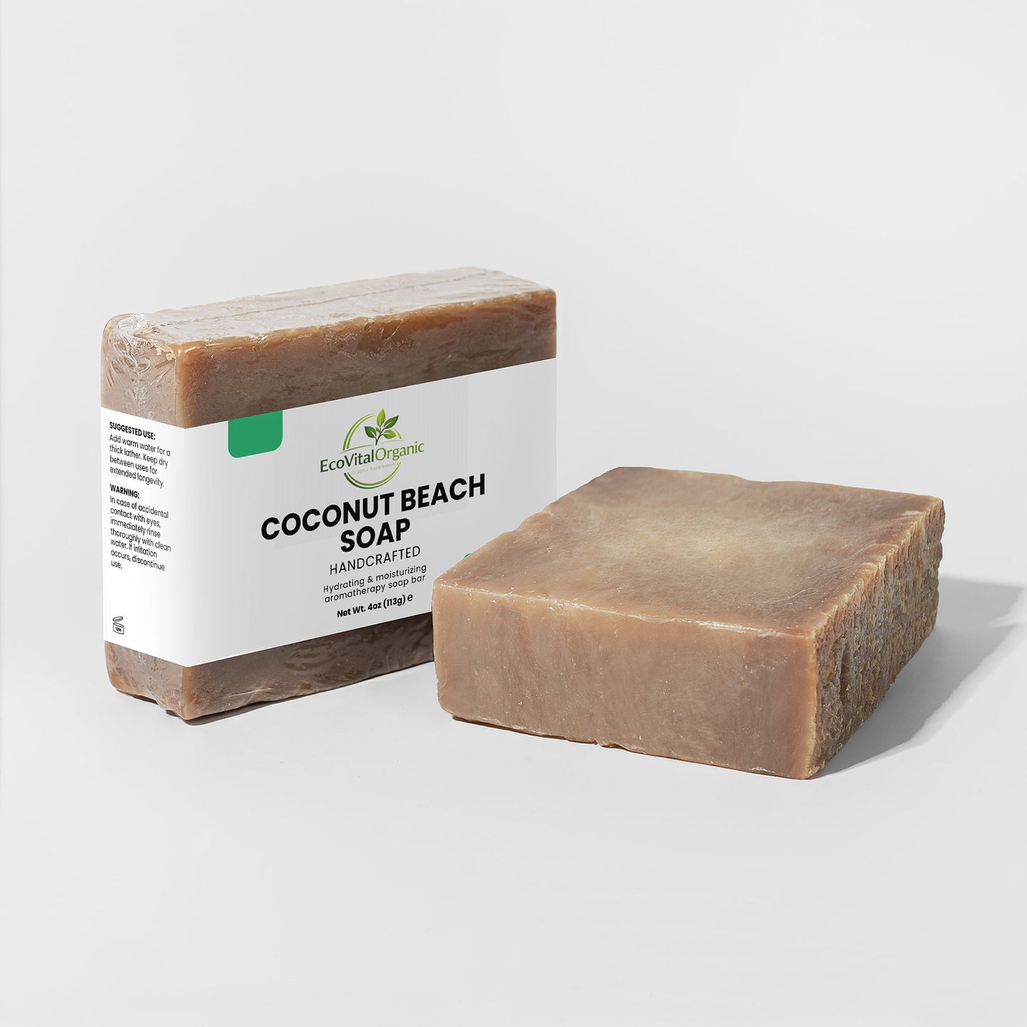 🌿EcoVitalOrganic Coconut Beach Soap