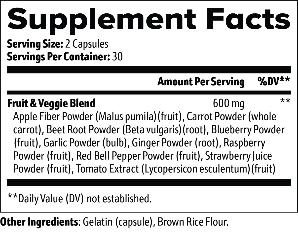 🌿EcoVitalOrganic Fruits & Veggies Capsules