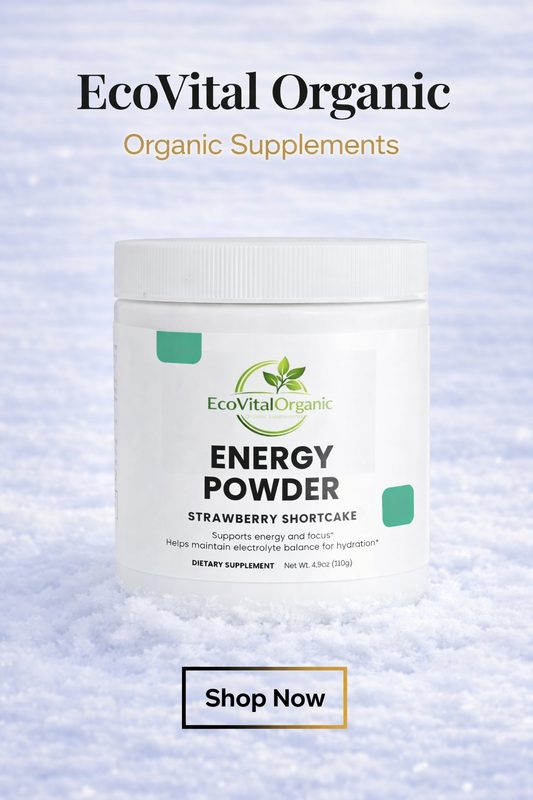 🌿EcoVitalOrganic Energy Powder (Strawberry Shortcake)