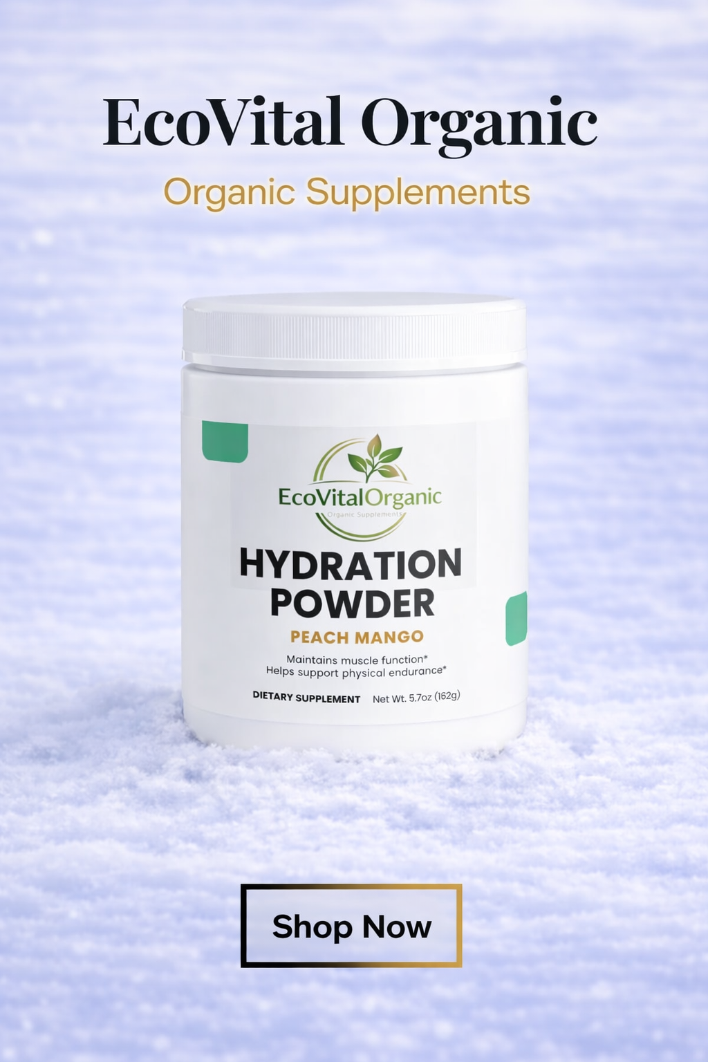 🌿EcoVitalOrganic Hydration Powder (Peach Mango)