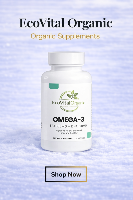 🌿EcoVitalOrganic Omega-3 EPA 180mg + DHA 120mg