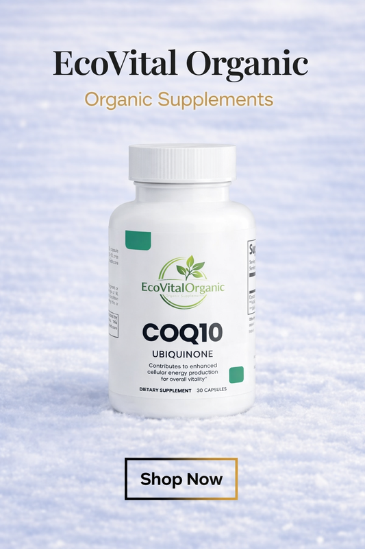 🌿EcoVitalOrganic CoQ10 Ubiquinone Capsules
