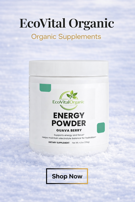 🌿EcoVitalOrganic Energy Powder (Guava Berry)
